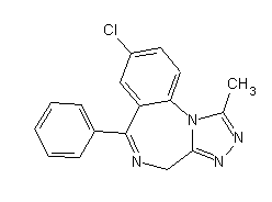 阿普唑仑片结构式