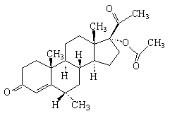 醋酸甲羟孕酮结构式