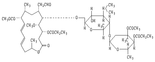 醋酸麦迪霉素结构式