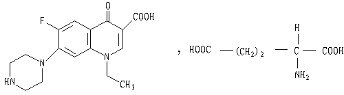 谷氨酸诺氟沙星结构式