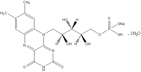 核黄素磷酸钠结构式