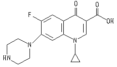 环丙沙星结构式