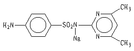 磺胺二甲嘧啶钠结构式