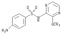 磺胺林结构式