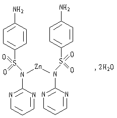 磺胺嘧啶锌结构式