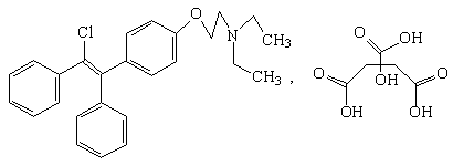 枸橼酸氯米芬结构式