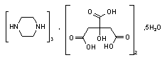 枸橼酸哌嗪结构式