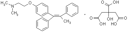 枸橼酸他莫昔芬结构式