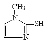 甲巯咪唑结构式