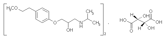 酒石酸美托洛尔结构式