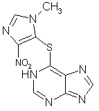 硫唑嘌呤结构式