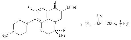 乳酸左氧氟沙星结构式