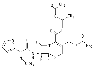 头孢呋辛酯结构式