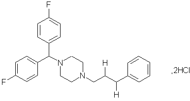 盐酸氟桂利嗪结构式