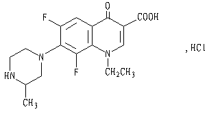 盐酸洛美沙星结构式