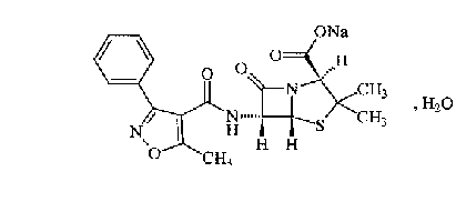 苯唑西林钠结构式