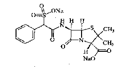 磺苄西林钠结构式