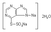 磺巯嘌呤钠结构式