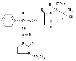 美洛西林钠结构式