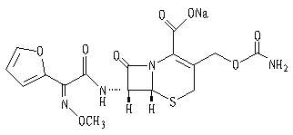 头孢呋辛钠结构式
