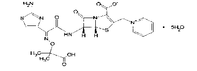 头孢他定结构式