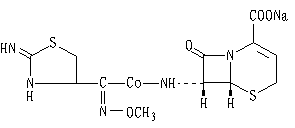 头孢唑肟钠结构式