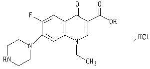 盐酸诺氟沙星结构式