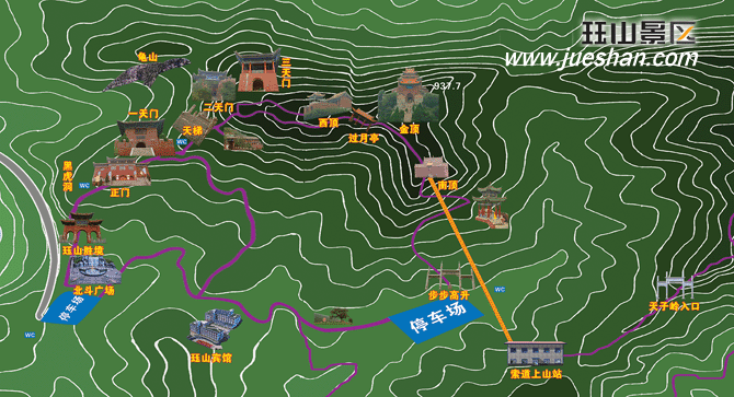 珏山景区导游图