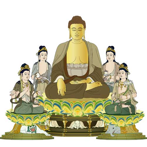 新塔全貌(二层佛像)