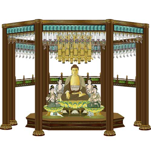 新塔全貌(二层佛像)