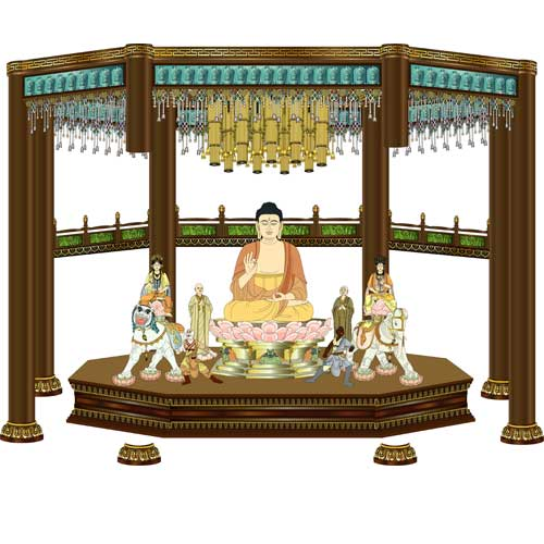 新塔全貌(四层佛像)